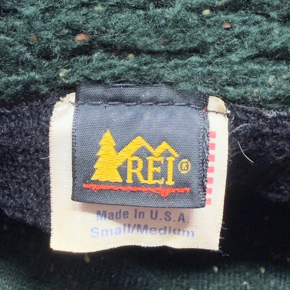 Vintage REI Tweed Bucket Hat Womens Size Small Medium Green Speckled Made in USA